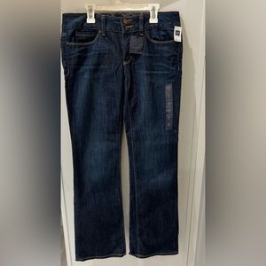 Gap - mid rise boot leg jeans. New with tags. Dark indigo. Size 4R
